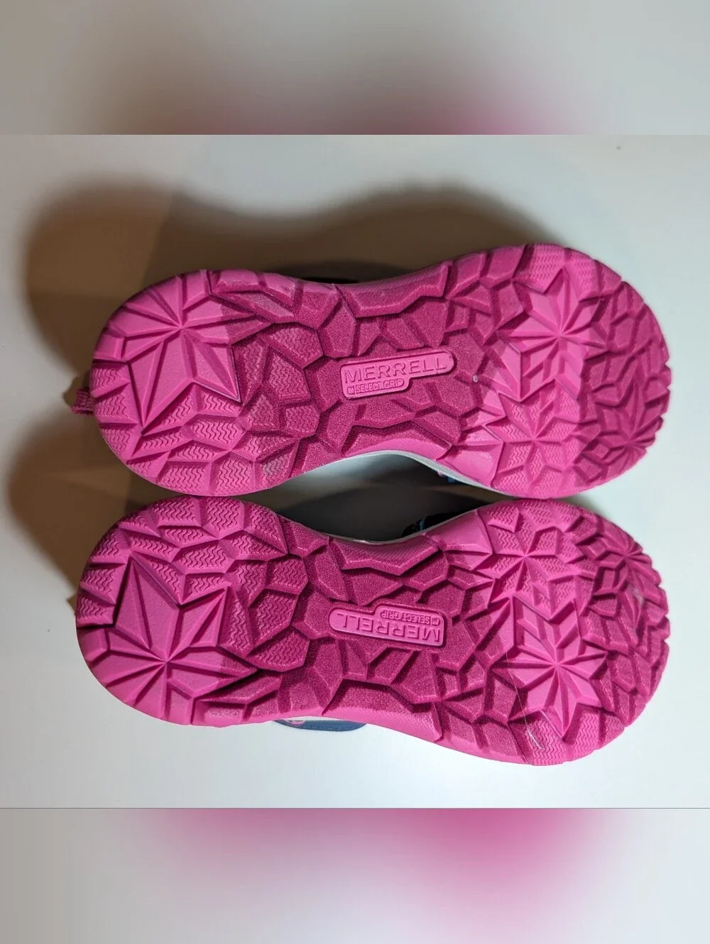 Merrell Hydro Lily Kid Size 1 Navy/Teal Sport Sandal with Pink Accents